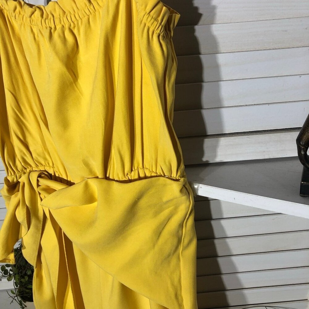 BCBGeneration Yellow Strapless Jumpsuit Small - Picture 9 of 16